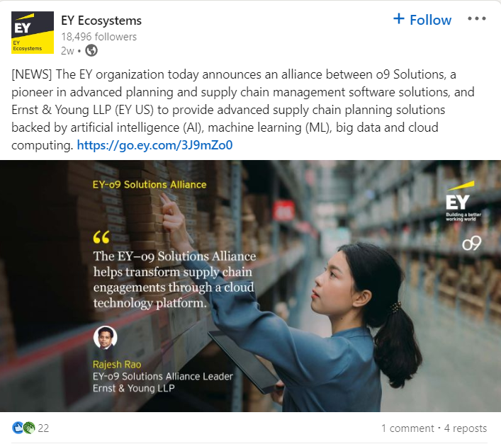 LinkedIn post example